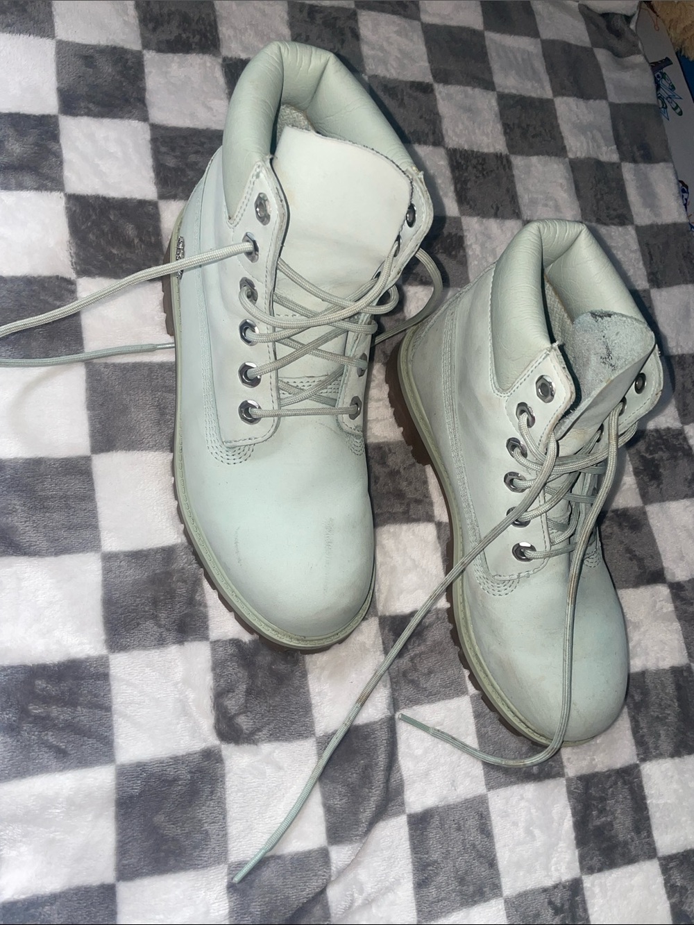 Timberland  Light Mint Lace-Up Boots